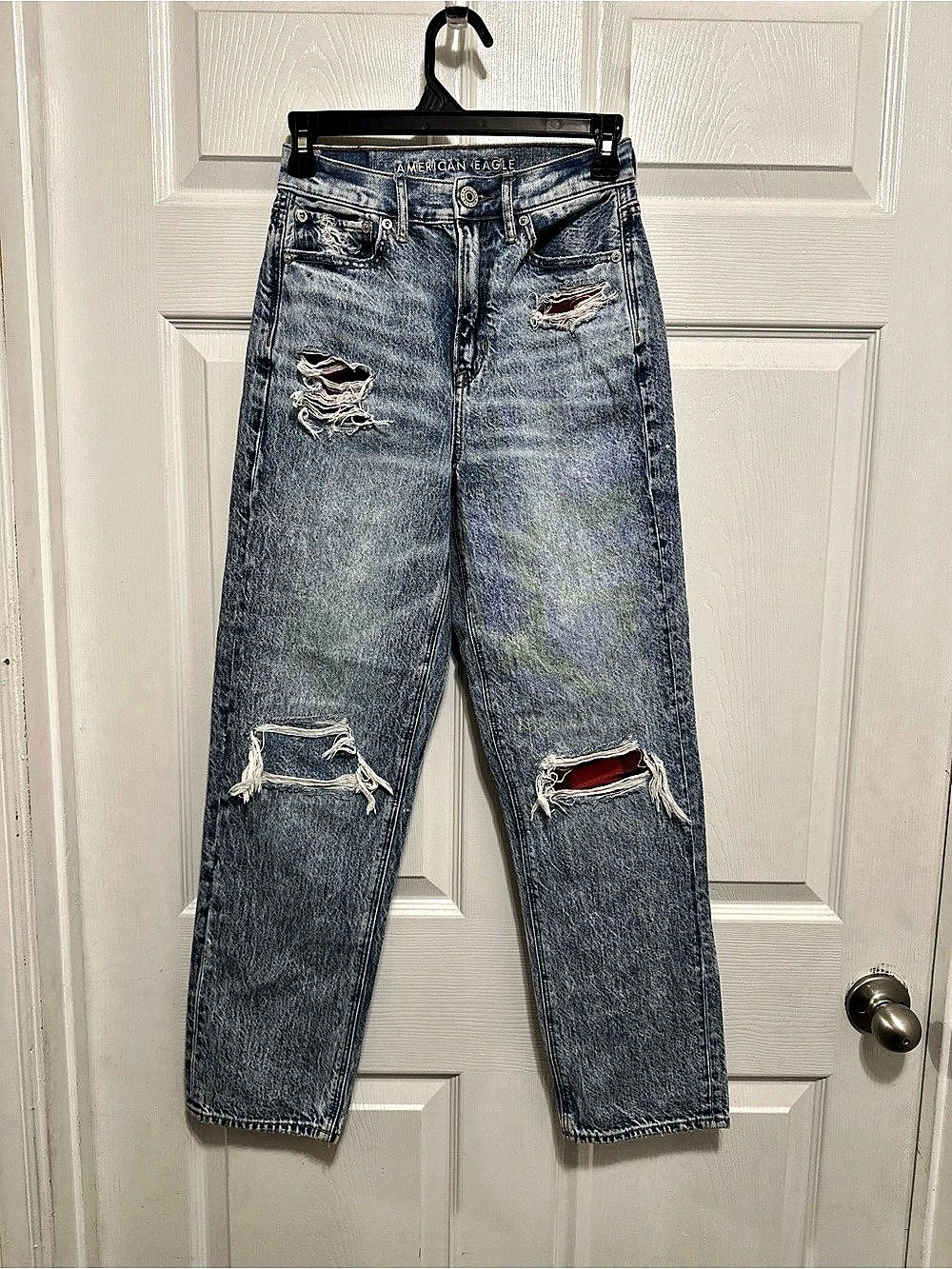 American Eagle Highest Rise 905 Boyfriend Jean Blue Waist 0
